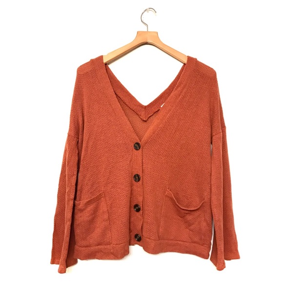 Sadie & Love Sweaters - Sadie & Love Boho Rust Knit Cardigan Sweater